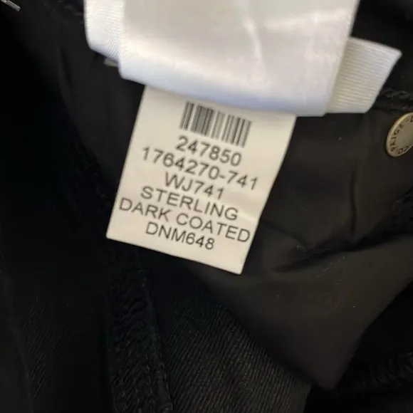 🆕 PAIGE VERDUGO ANKLE BLACK JEANS - Sterling Dark Coated- Size 28