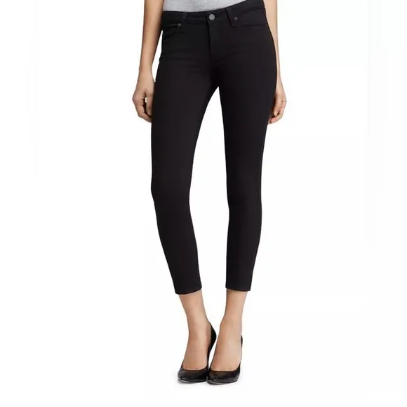 🆕 PAIGE VERDUGO ANKLE BLACK JEANS - Sterling Dark Coated- Size 28