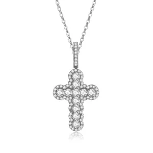 14K Solid Gold Cross Necklace Exclusively Handcrafted 3.623Carat Natural Diamond (H-F Color, VS1-VS2 Clarity)