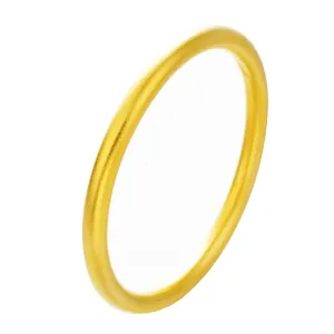 18K Gold-Plated Frosted Bangle