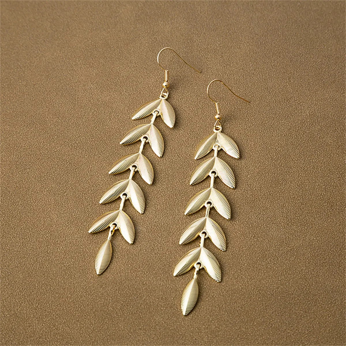 18K Gold-Plated Leaves Drop Earrings