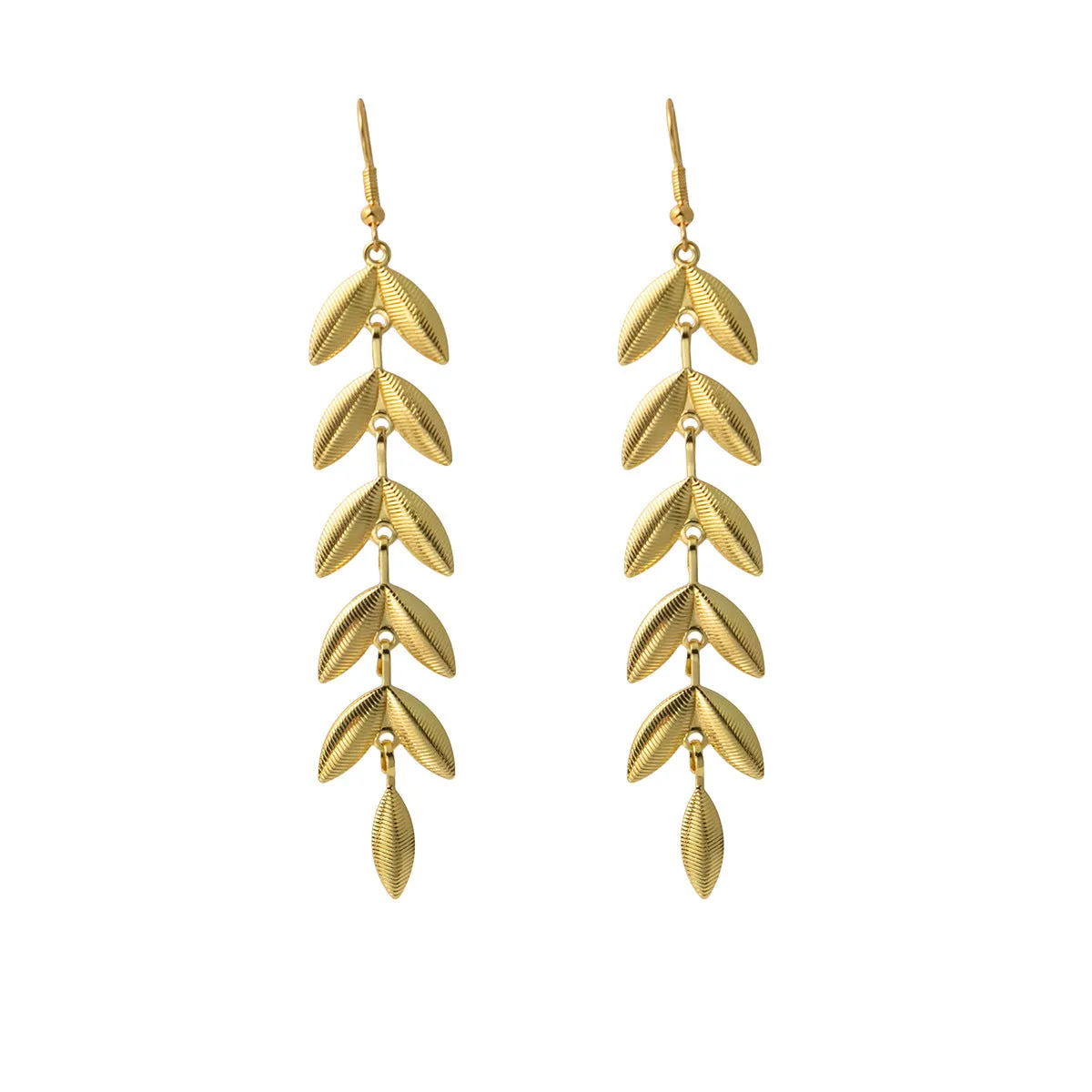 18K Gold-Plated Leaves Drop Earrings