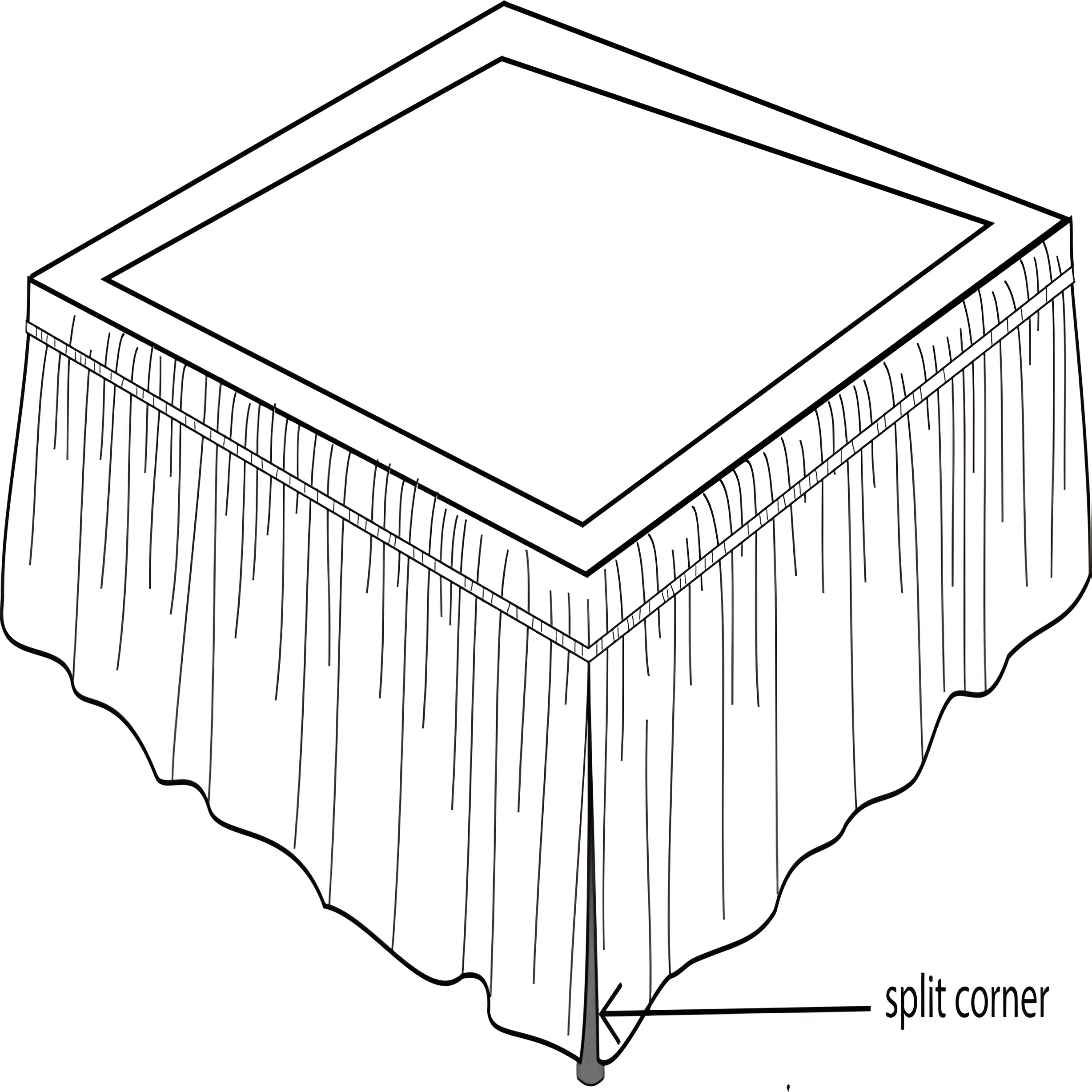 400TC Cotton Pom Fringe Sateen Solid Wrap Around Boho Bed Skirt