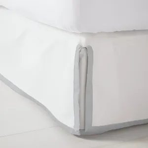 400TC Sateen Solid Cotton Border Frame Tailored Bed Skirt