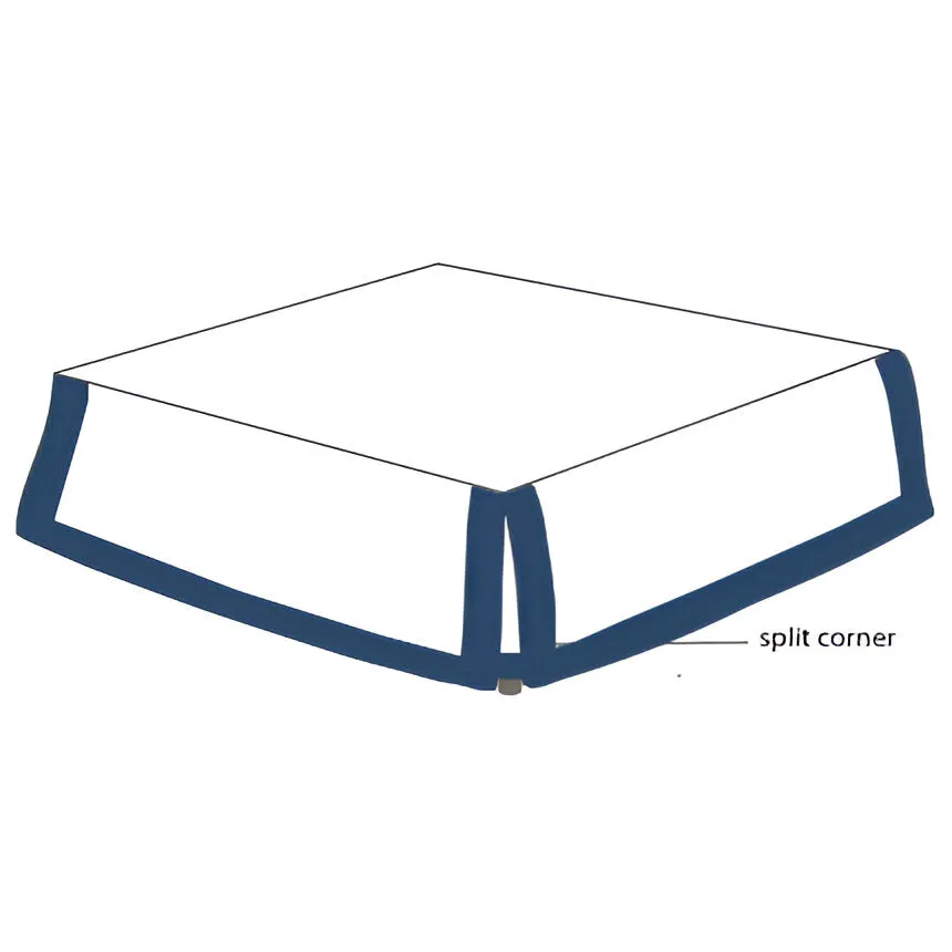 400TC Sateen Solid Cotton Border Frame Tailored Bed Skirt