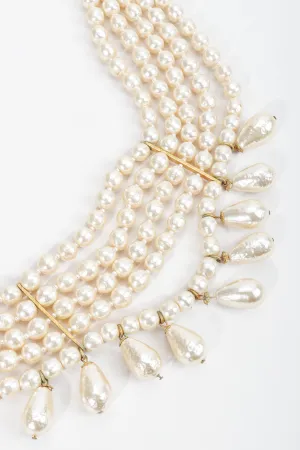 5-Strand Pearl Fringe Choker