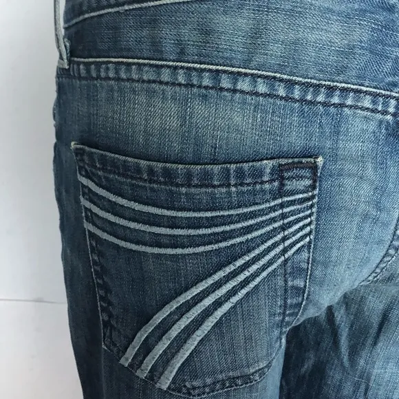 7 For All Mankind Dojo Cropped Wide Leg Jeans blue size 26 denim shorts capri