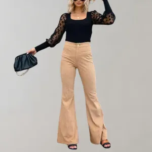 Abel - Trendy corduroy flared pants