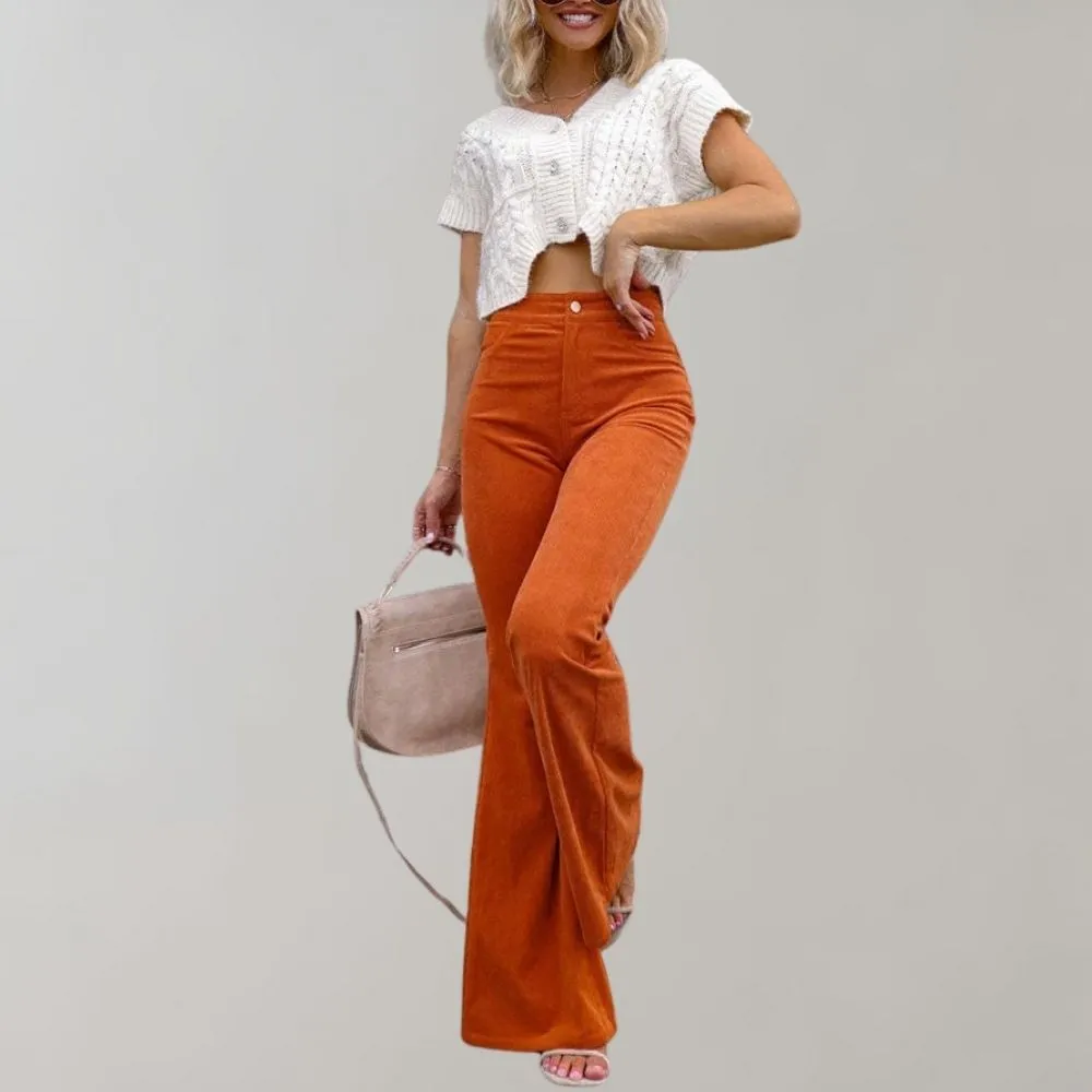 Abel - Trendy corduroy flared pants