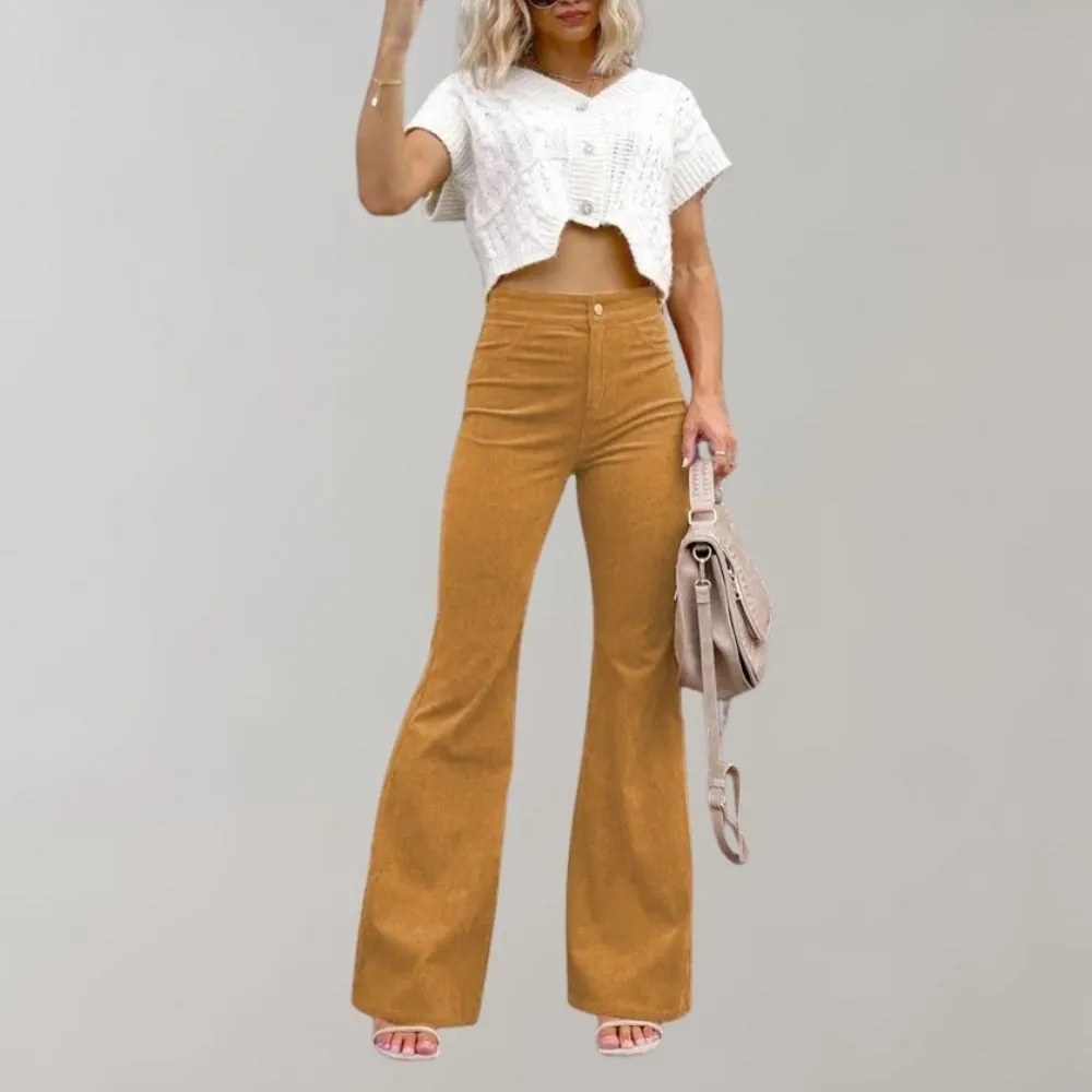 Abel - Trendy corduroy flared pants