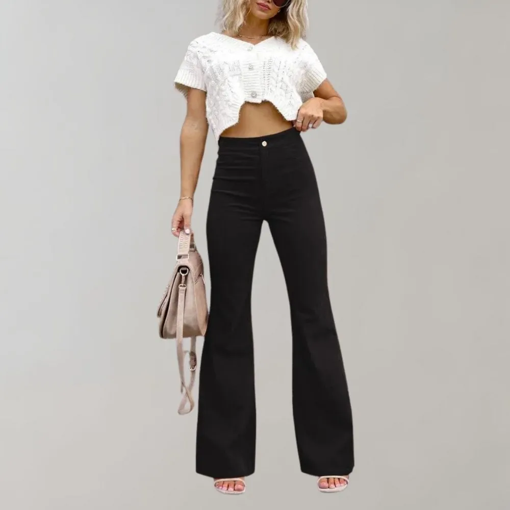 Abel - Trendy corduroy flared pants