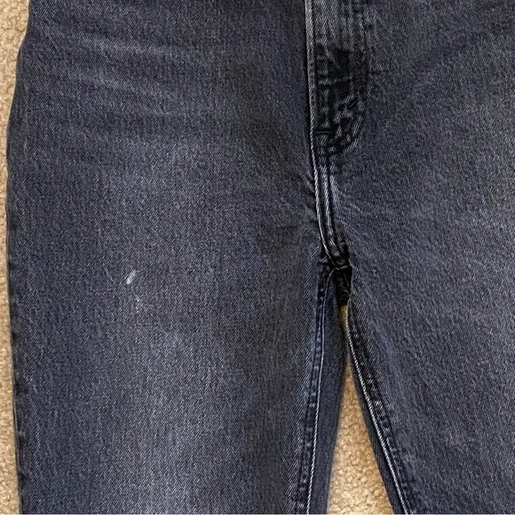 Abercrombie &amp; Fitch Ultra High Rise The Kick FlareJean Crop Black Fray 25/0