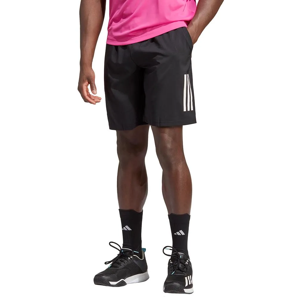 adidas Men's Club 3 Stripe 7" Short - Black