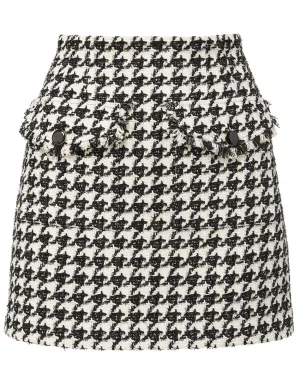 ADRIEL HOUNDSTOOTH SKIRT