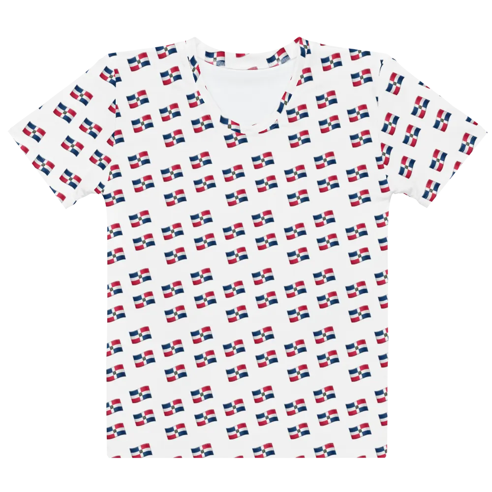 All-Over Emoji República Dominicana Flag Women's T-shirt