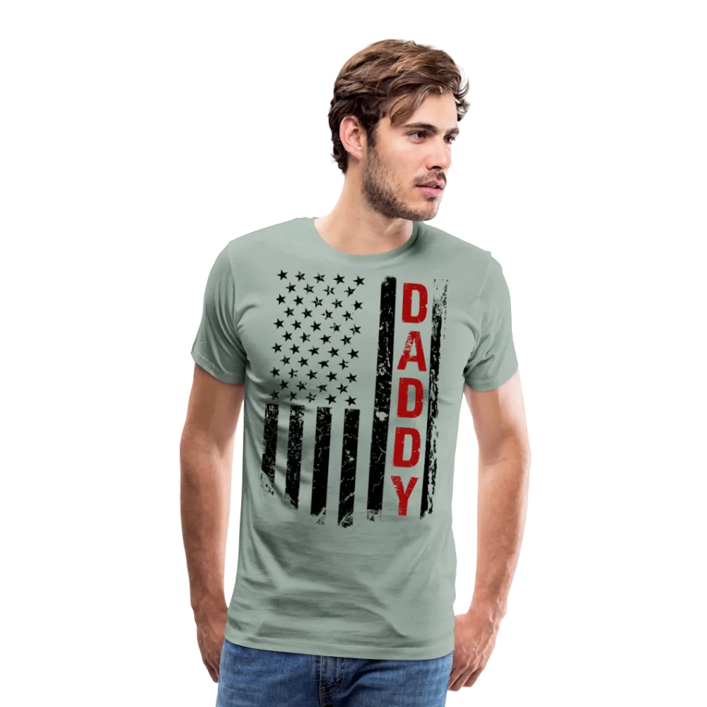 America Flag Daddy Men's Premium T-Shirt (CK1931)