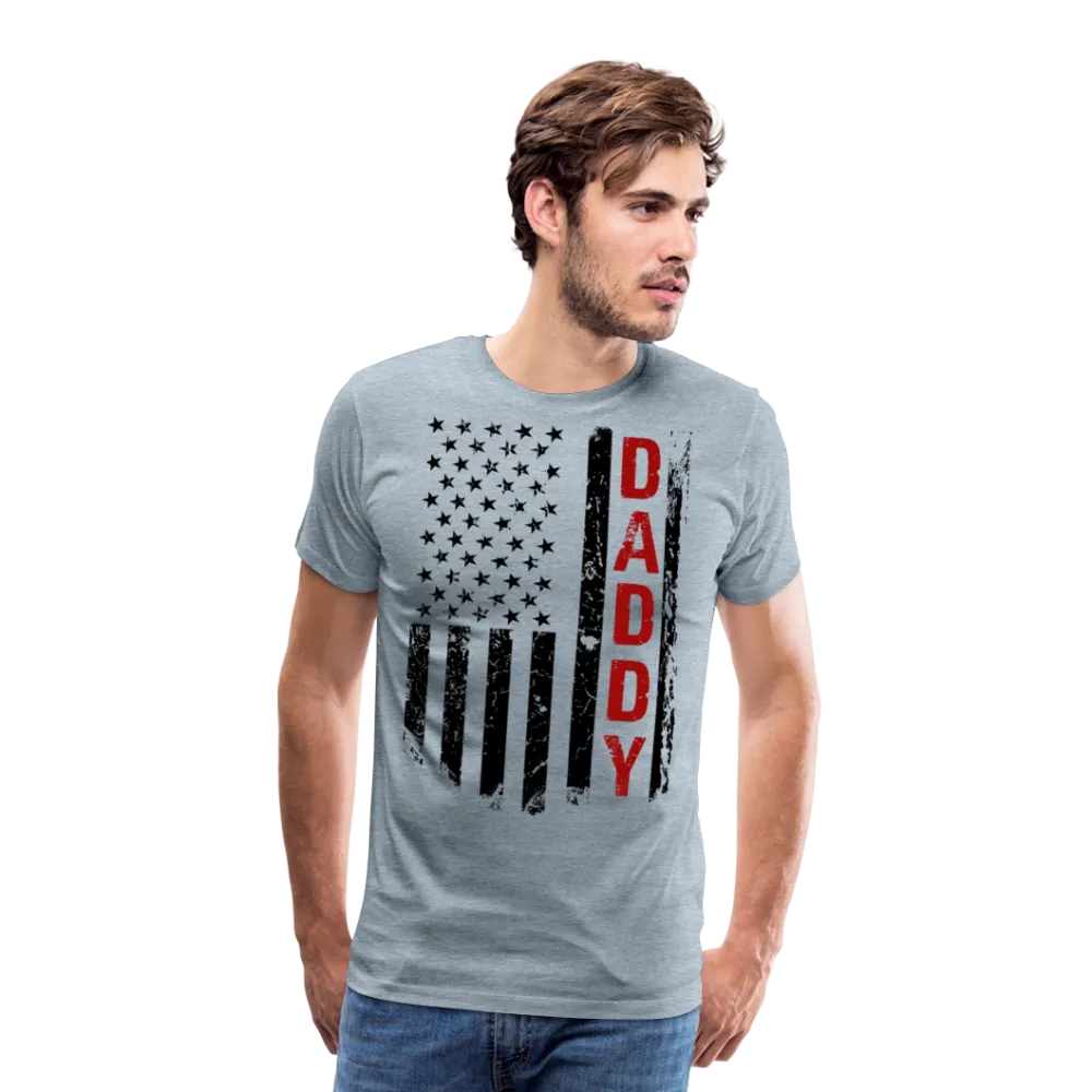 America Flag Daddy Men's Premium T-Shirt (CK1931)