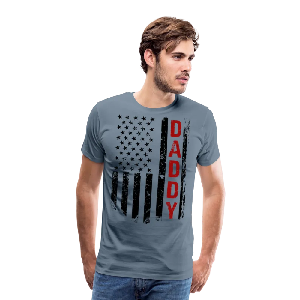 America Flag Daddy Men's Premium T-Shirt (CK1931)