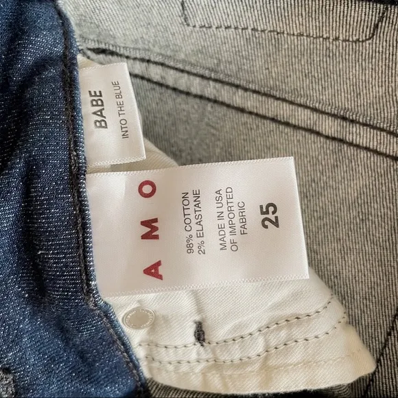 AMO High Rise Babe Cropped Jeans In Into The Blue