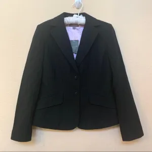 Ann Taylor Navy Blue Textured 2 Button Blazer NWOT
