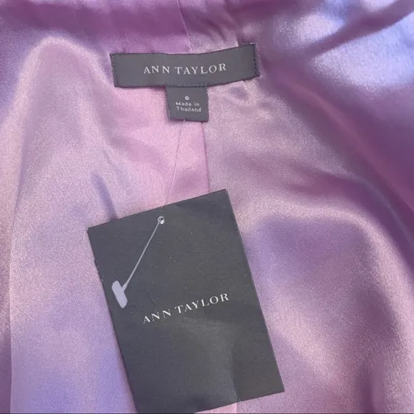 Ann Taylor Navy Blue Textured 2 Button Blazer NWOT