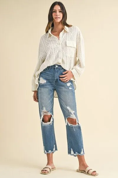 Annie Wear Off The Cuff Cropped Jeans
