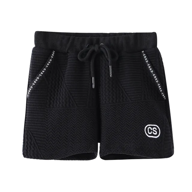 Asher Textured Shorts Black