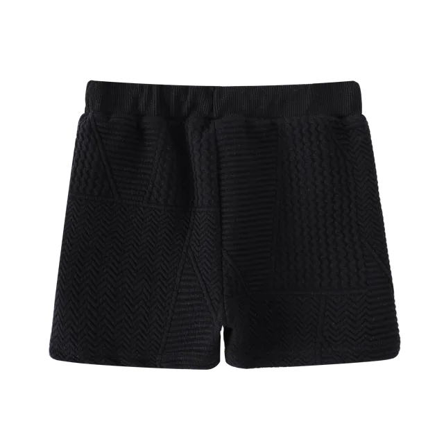 Asher Textured Shorts Black