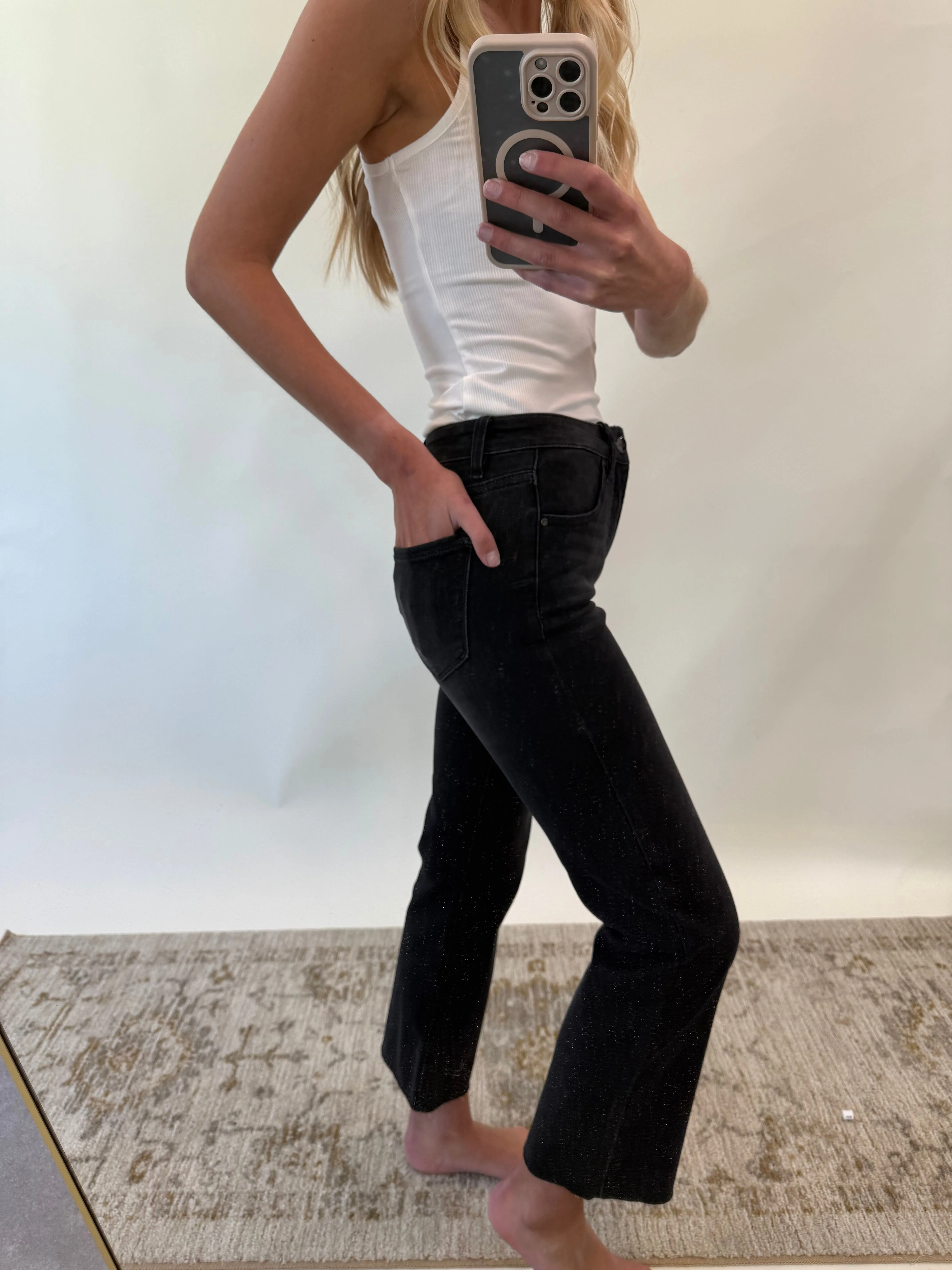 AUBREY TUMMY CONTROL MID-RISE  STRAIGHT JEANS
