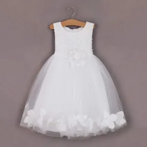 Baby Kenza - Sequin White and White Petals