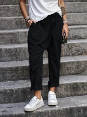 Baggy Cropped Pants for Ladies