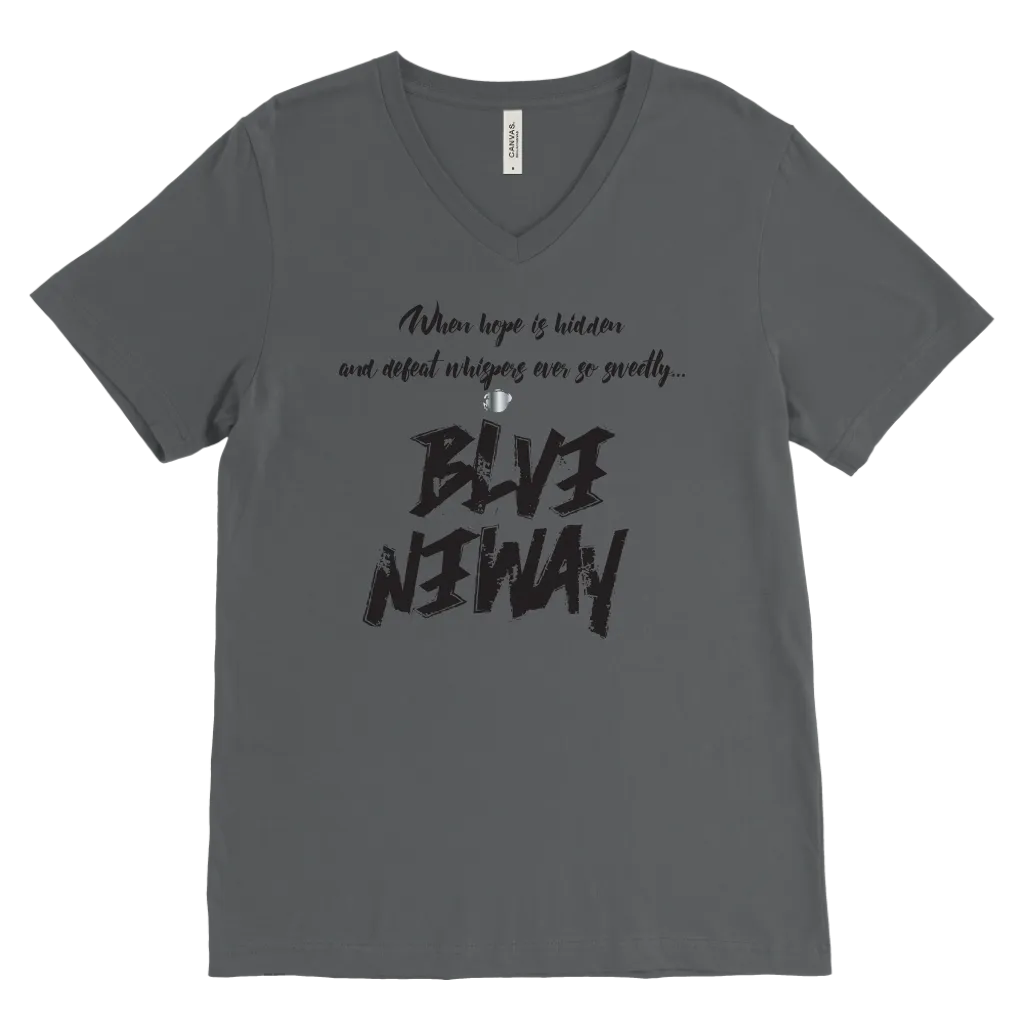 Believe Anyway Be Bold Mens V-Neck