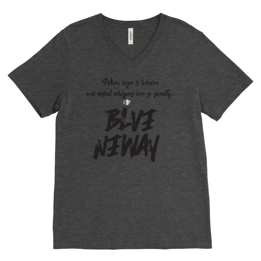 Believe Anyway Be Bold Mens V-Neck