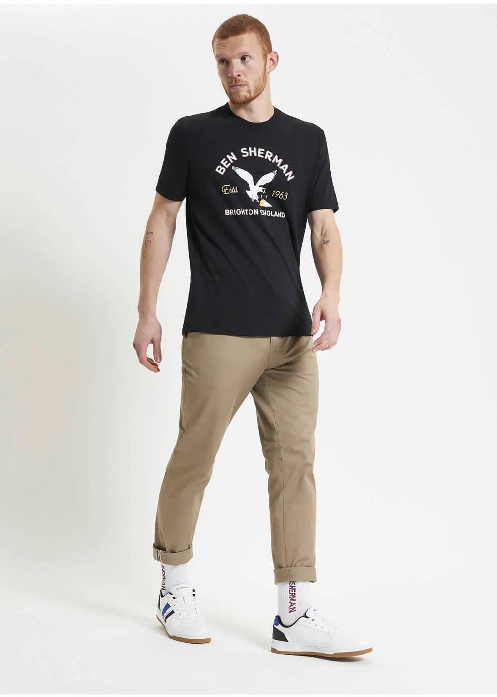 Ben Sherman Brighton Seagull T-Shirt Zwart