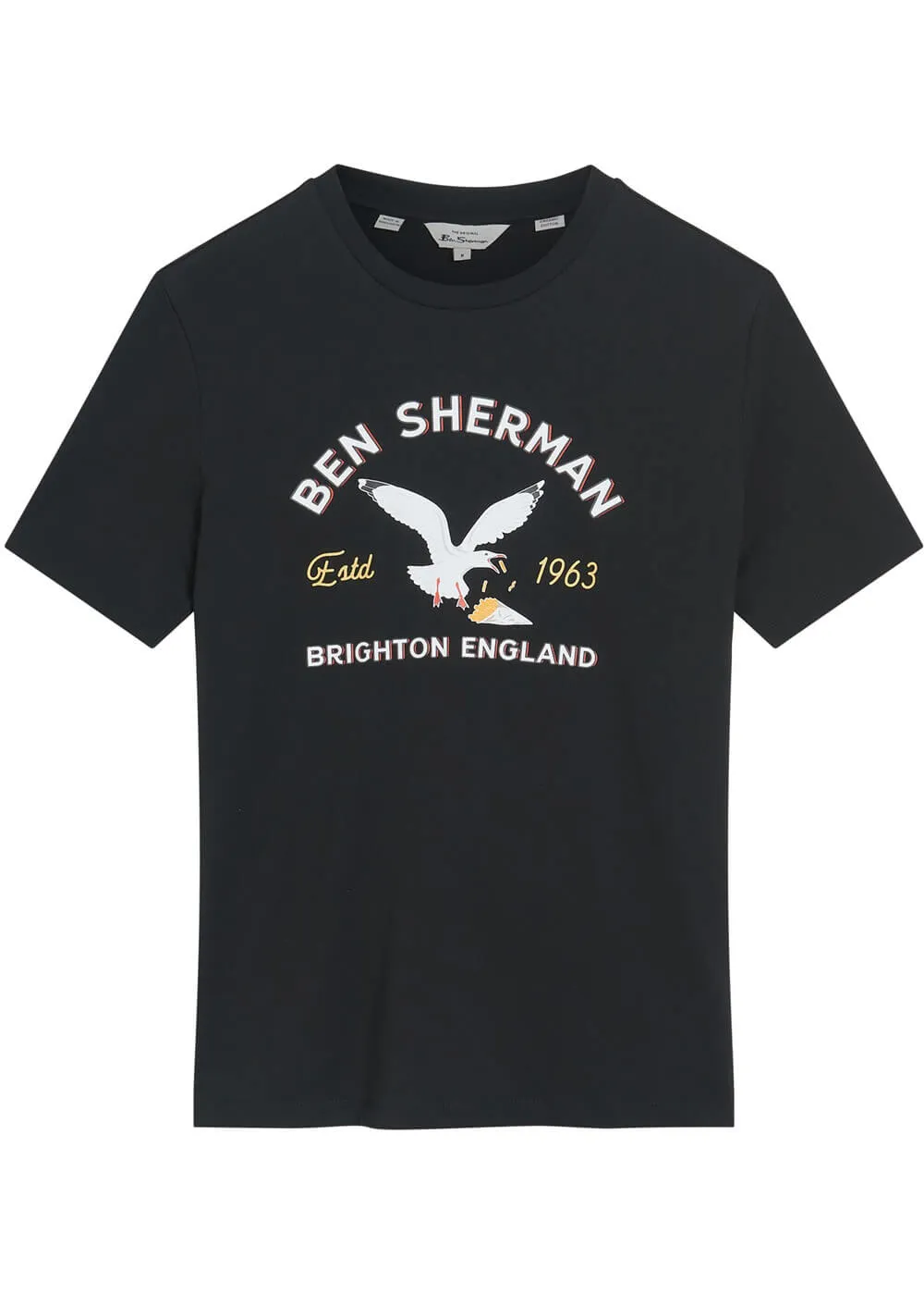 Ben Sherman Brighton Seagull T-Shirt Zwart