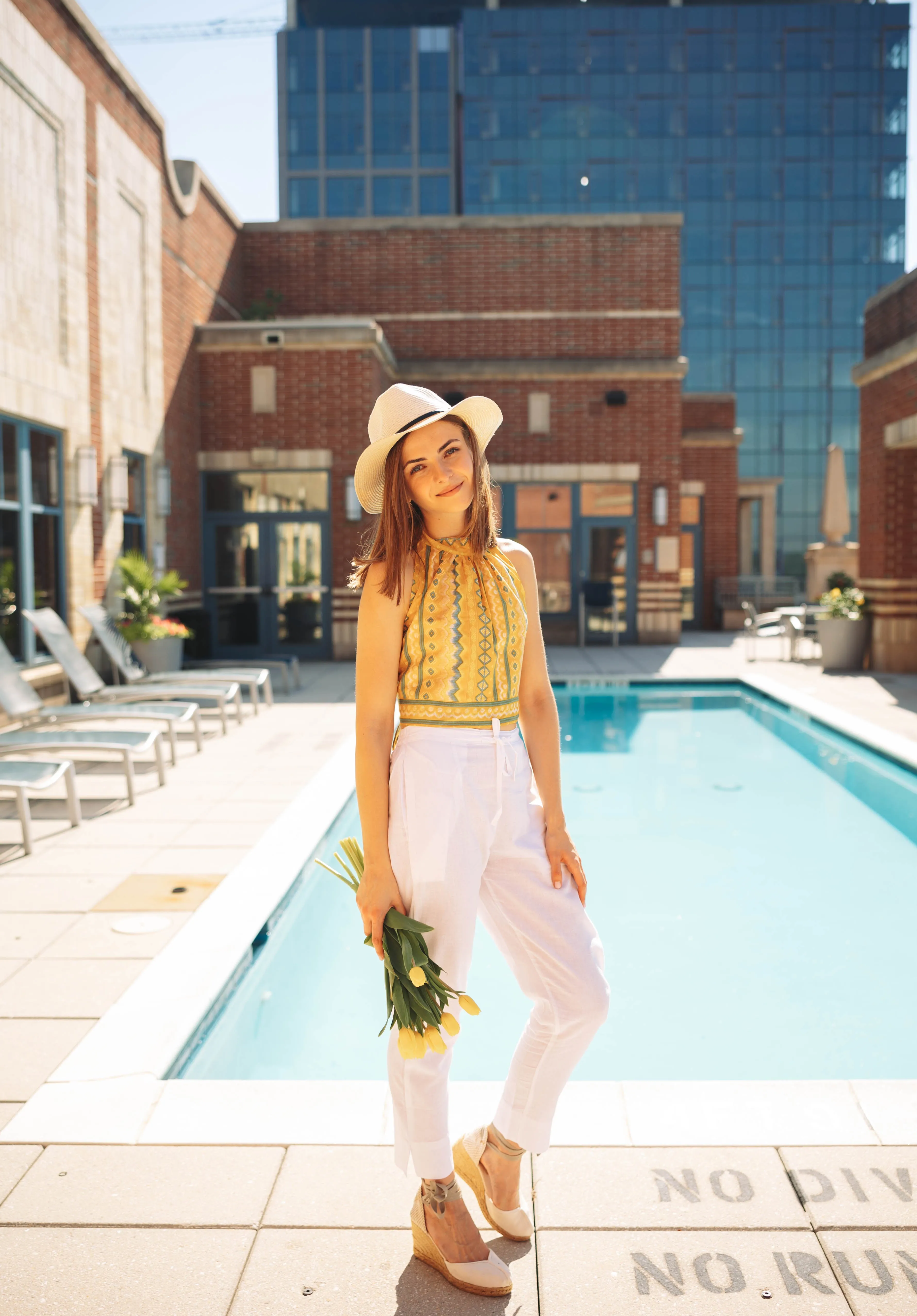 Betty Aztec Yellow Halter Top