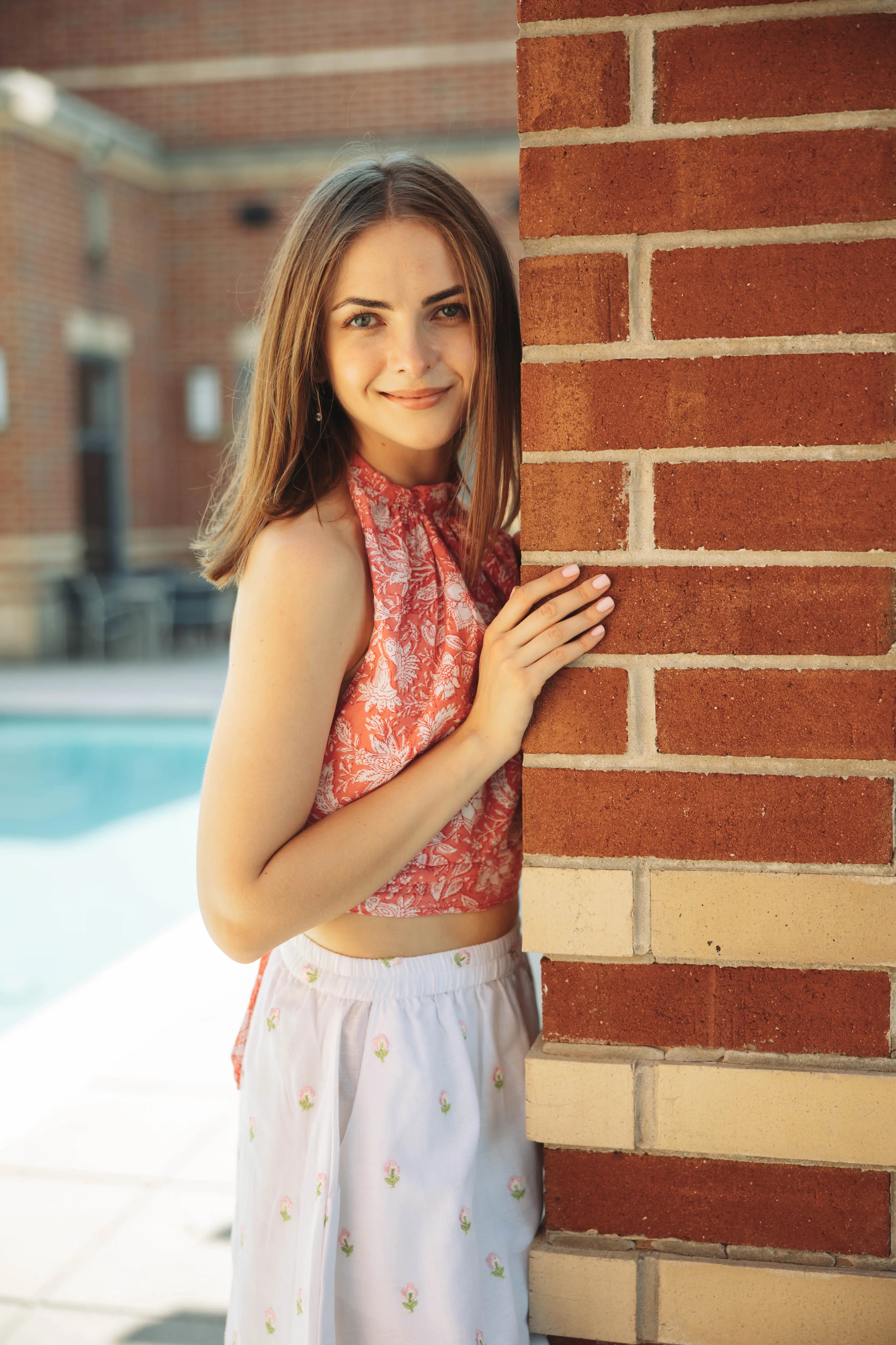 Betty Floral Pink Halter Top
