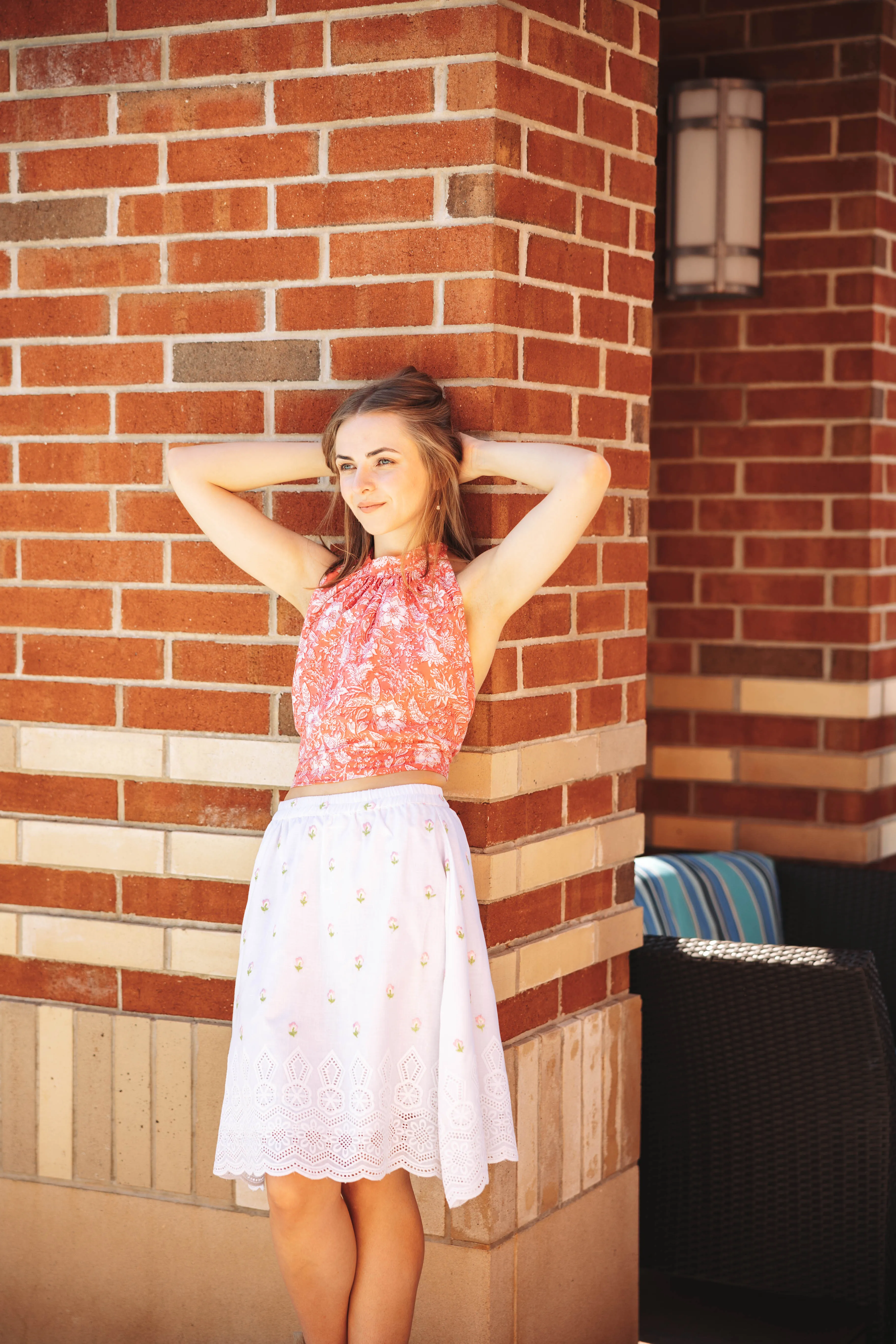 Betty Floral Pink Halter Top