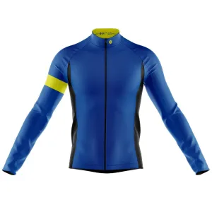 Big and Tall Mens Bezzie Blue Long Sleeve Cycling Jersey