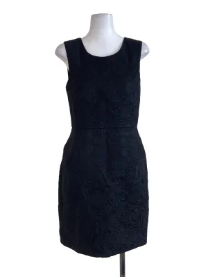 Black Textured Sheath Dress