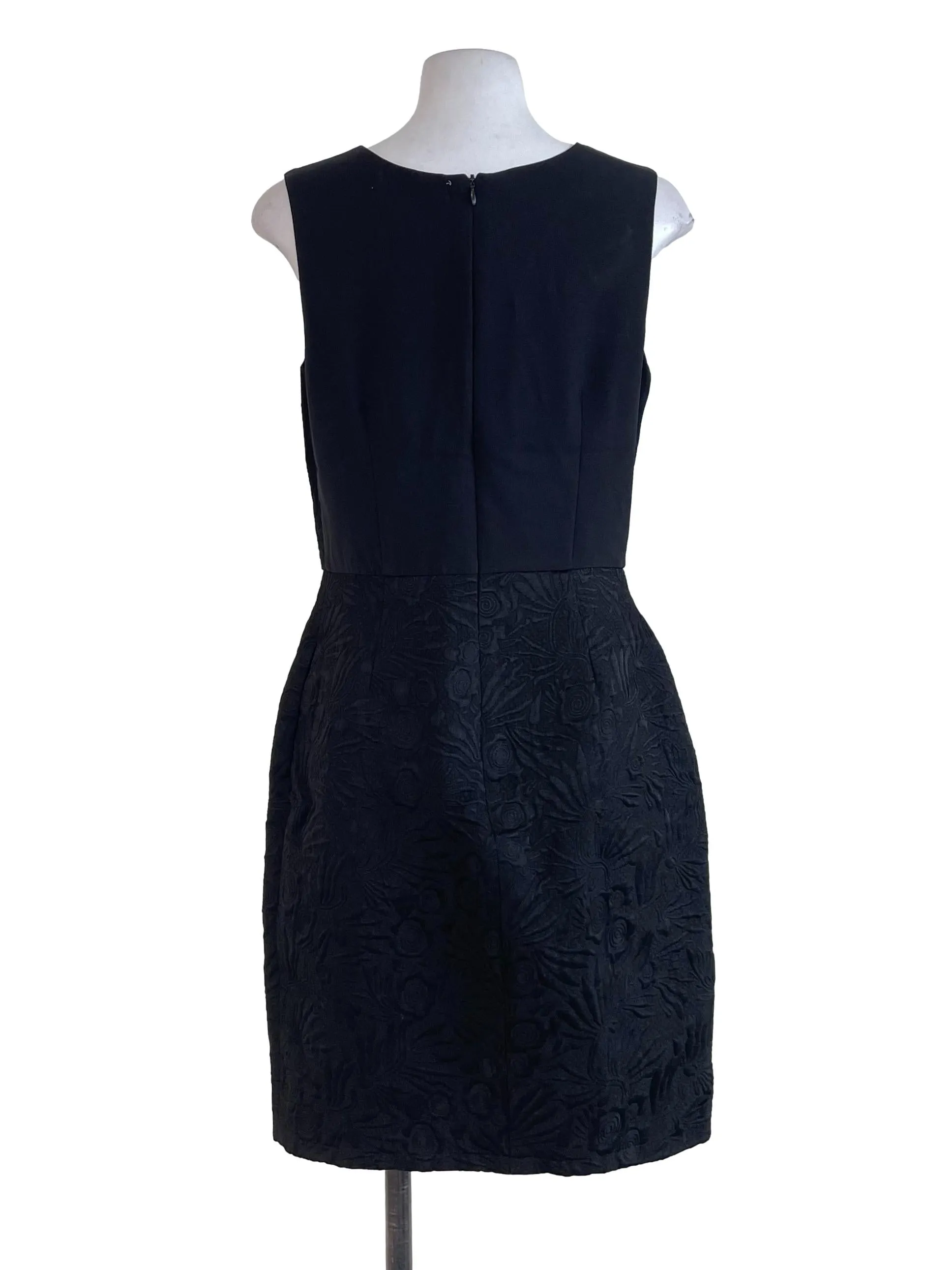 Black Textured Sheath Dress
