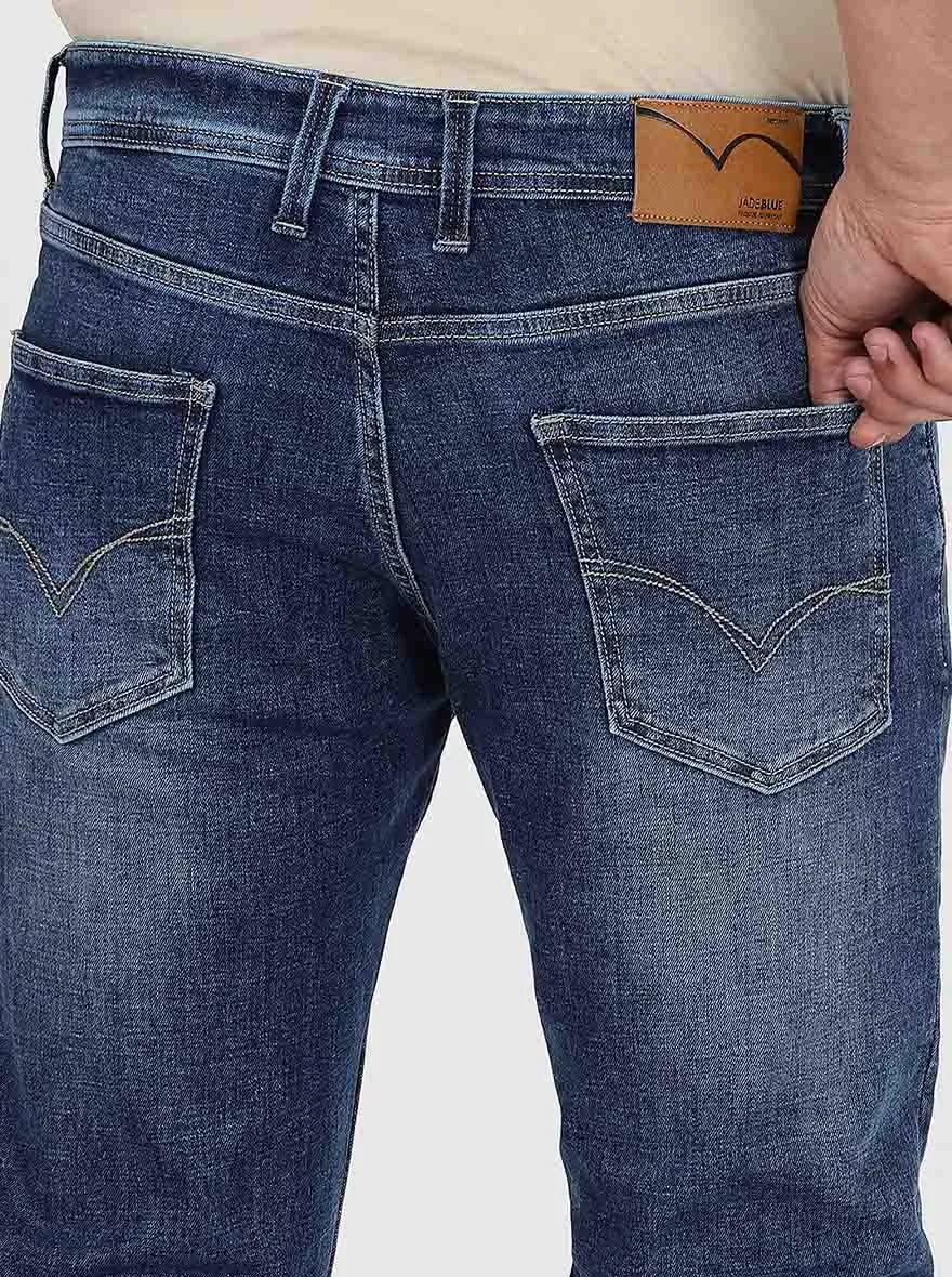 Blue Washed Straight Fit Jeans | JadeBlue