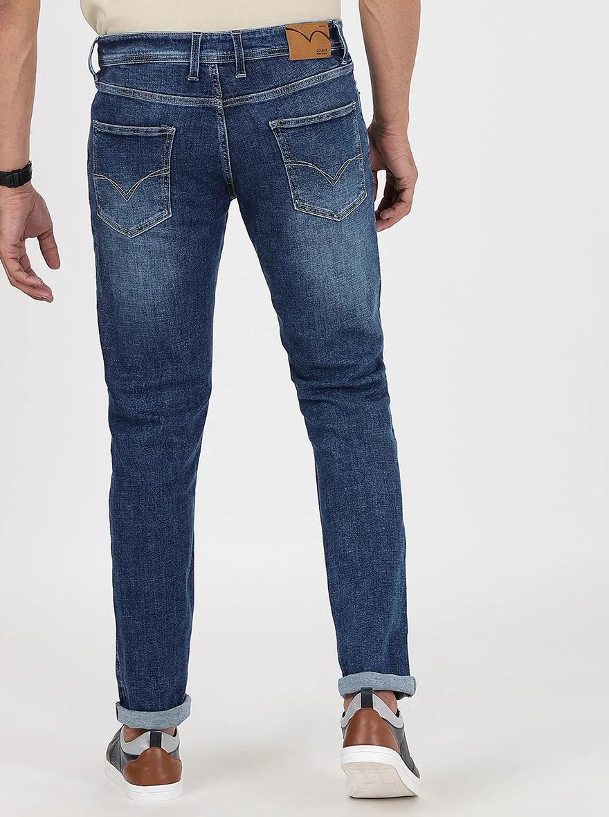 Blue Washed Straight Fit Jeans | JadeBlue