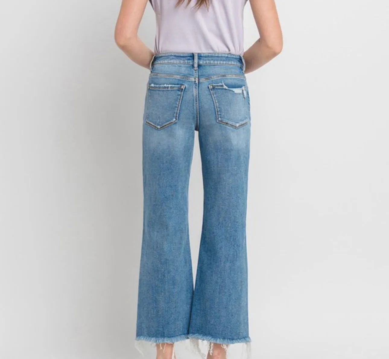Boede- High Rise Crop Wide Jeans