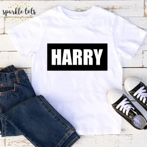 Boys Name T-Shirt | Personalised Kids Name Top | Custom Boys & Girls T-Shirt