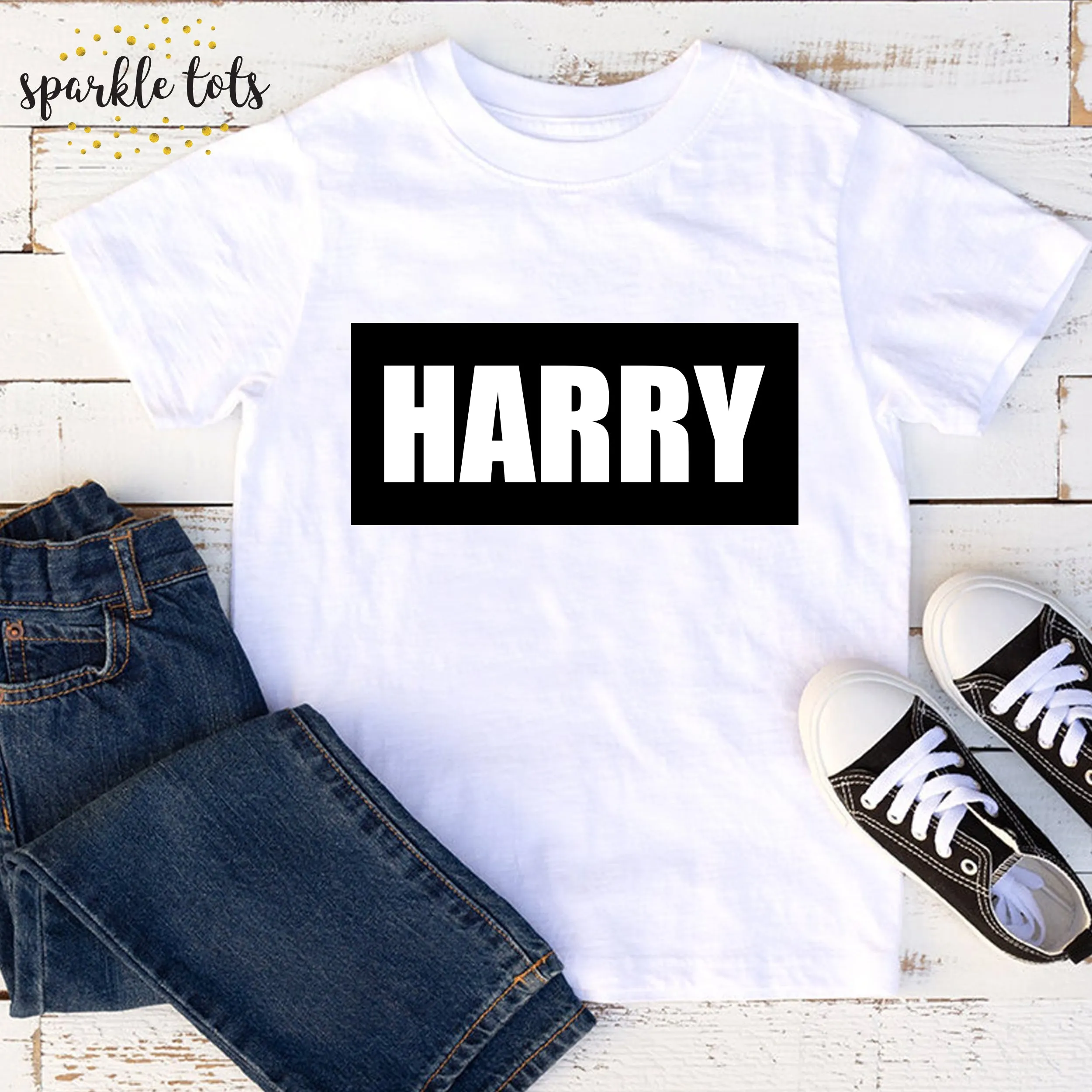 Boys Name T-Shirt | Personalised Kids Name Top | Custom Boys & Girls T-Shirt