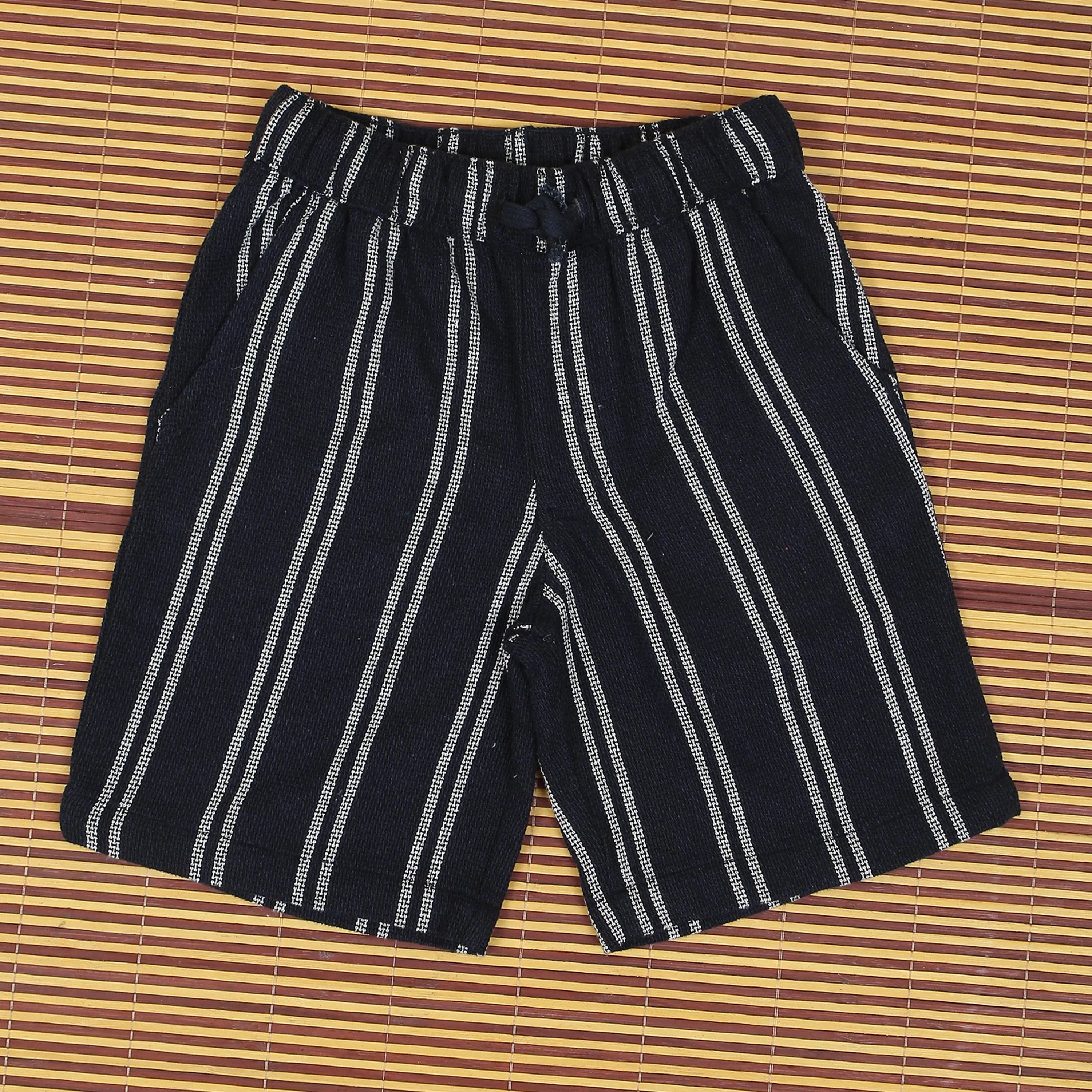 Boys Textured Short  Navy White