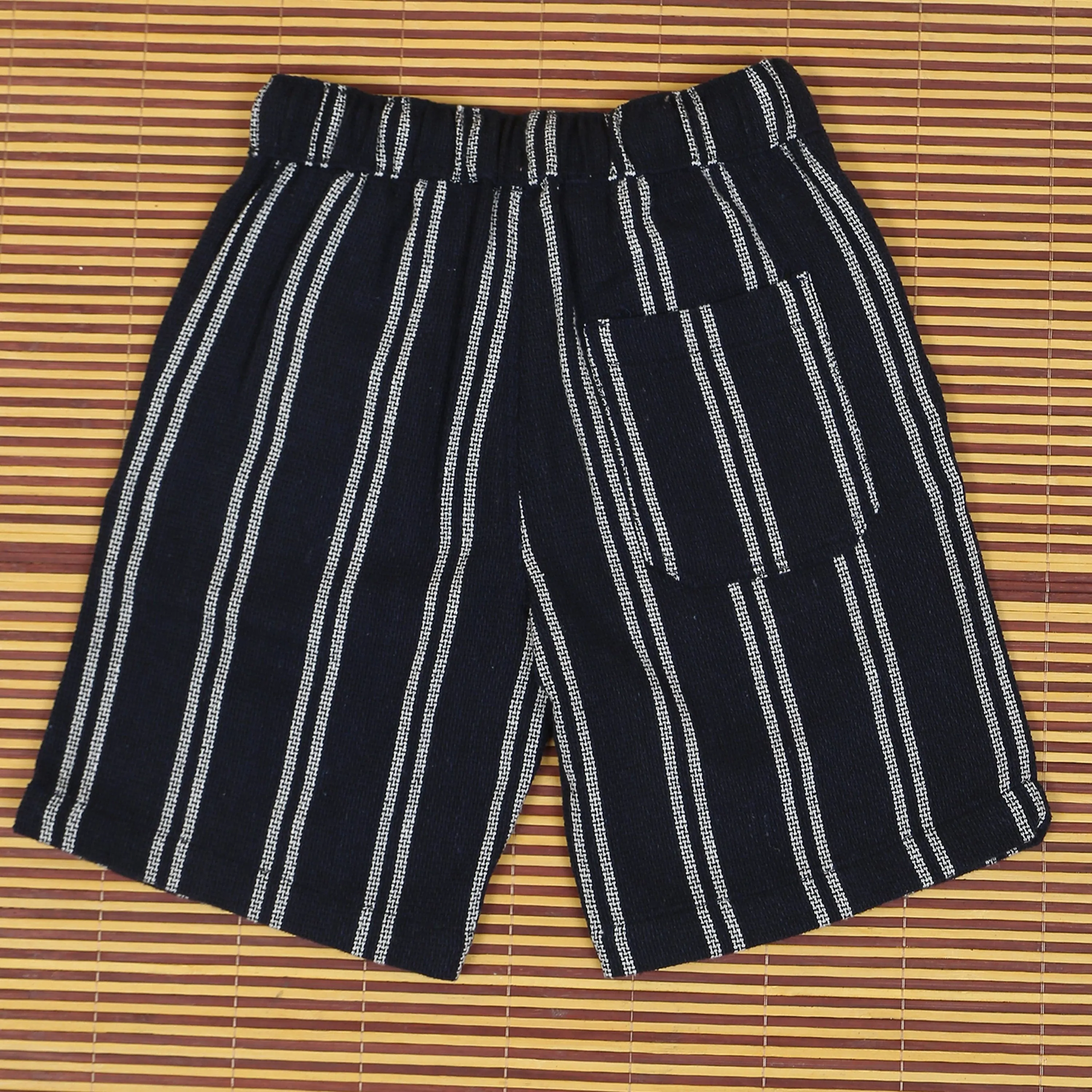 Boys Textured Short  Navy White