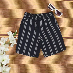 Boys Textured Short  Navy White