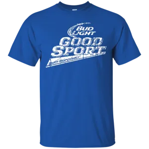 Bud Light Beer T-Shirt Custom Designed Worn Pattern Good Sport